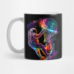 Basketball Astronaut in Outer Space Basketball Player Cosmic Mug